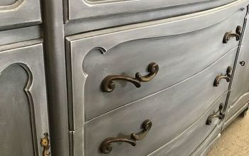 Charcoal Grey Buffet With Dry Brushing