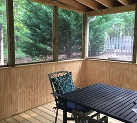 q how should we finish our new screened porch