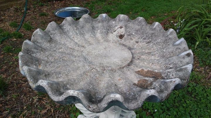 q i have an old concrete birdbath in need of repair