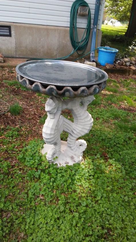 q i have an old concrete birdbath in need of repair