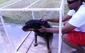 Ducha de PVC para perros al aire libre fácil de hacer