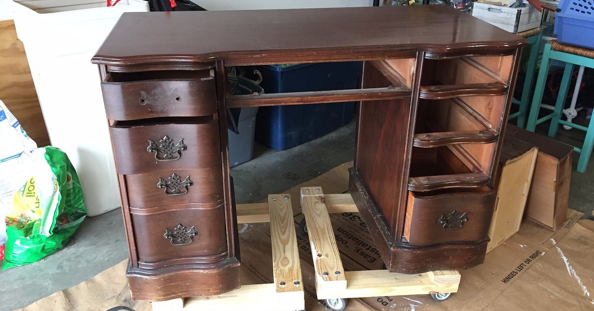 Antique Desk Turned Into Kitchen Island Hometalk