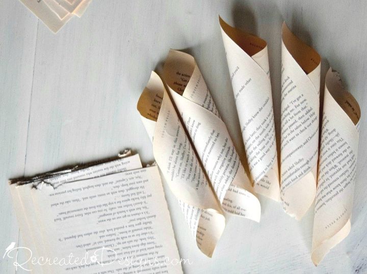 how to easily make a gorgeous book page flower