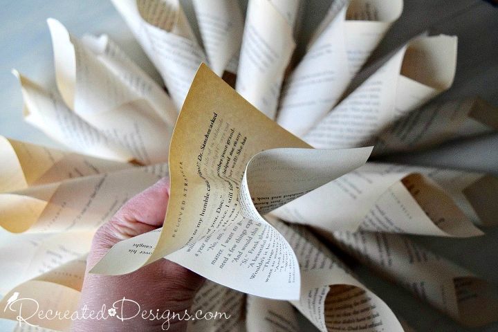 how to easily make a gorgeous book page flower