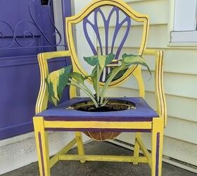 upcycled chair to planter a place to plant yourself