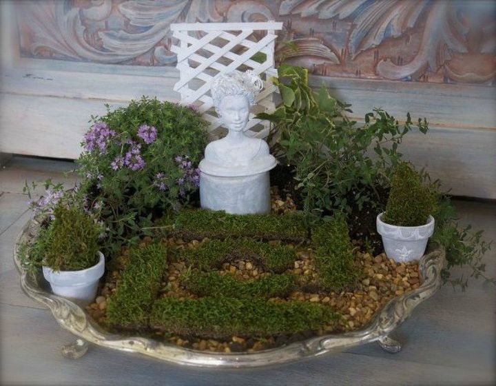 10 inspiraes mgicas para um jardim de fadas, Mesa Formal de Jardim de Fadas