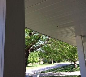 how can i hang ferns from this hollow porch ceiling