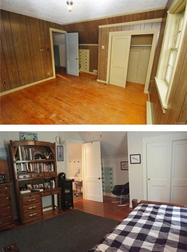 what a difference painting old wood paneling makes