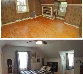 what a difference painting old wood paneling makes
