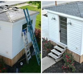 what a difference a weekend makes exterior changes on the guest shed