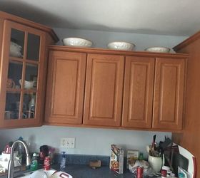 I have kitchen cabinets with a round corner- how do I update? | Hometalk