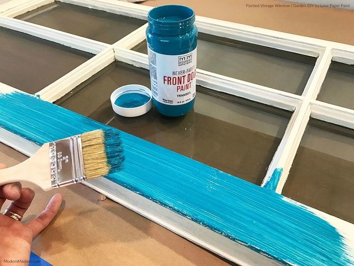 garden decor how to diy painted vintage window