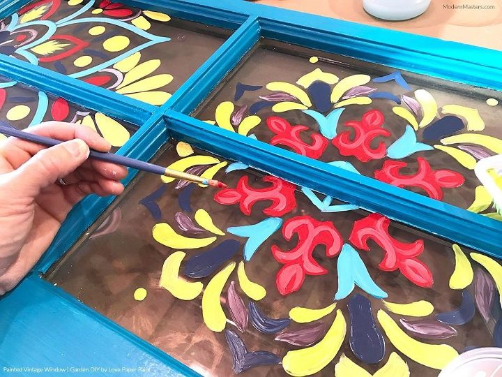 garden decor how to diy painted vintage window