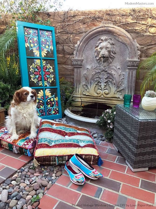 garden decor how to diy painted vintage window