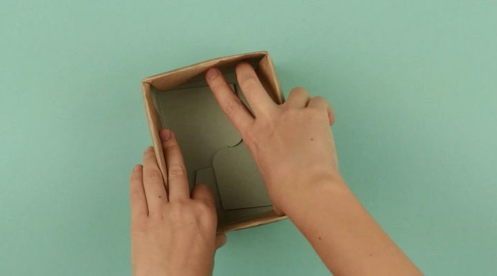 caixa de papelo artesanal para cartes de nota diy