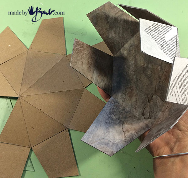 concrete geometric polyhedron container and pattern