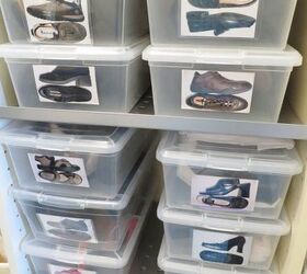 10 maneras ingeniosas de poner en orden tus tacones, Aplique Cartones Laminados Para Un Estante De Zapatos