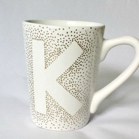 s 9 ways to add personality to that mug you have, Add Sharpie For A Monogram Design