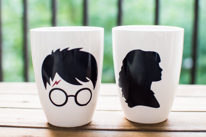 s 9 ways to add personality to that mug you have, Tack On Contact Paper For Wizardry