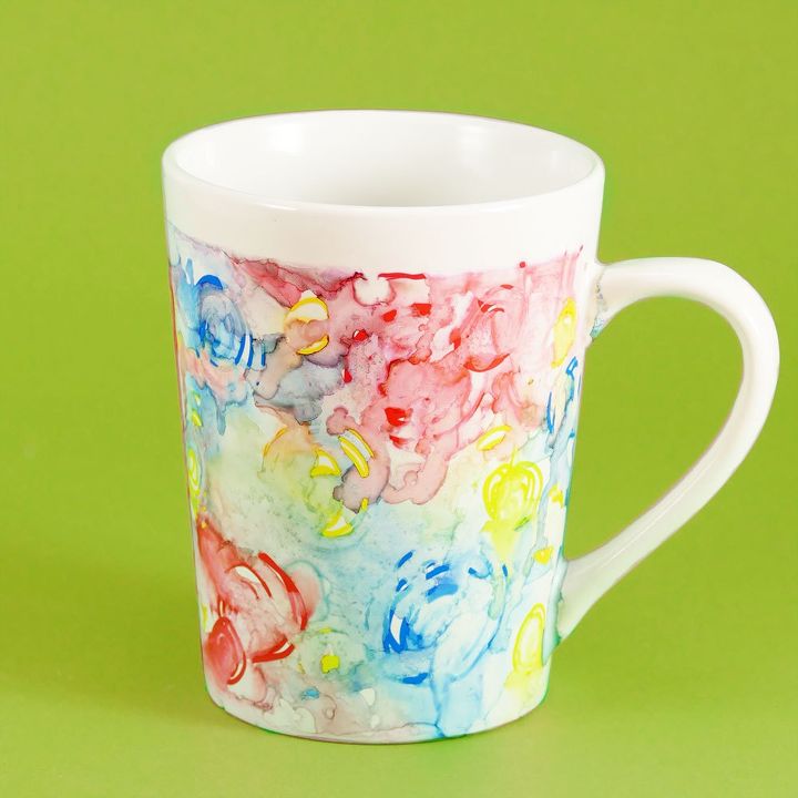 s 9 ways to add personality to that mug you have, Use Rubbing Alcohol For A Tie Dye Look