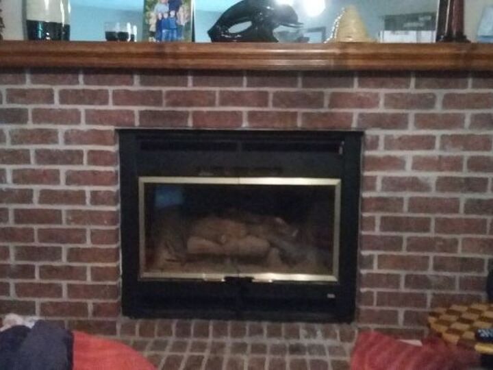 q i have a red brick fireplace that is way too large for the room wh