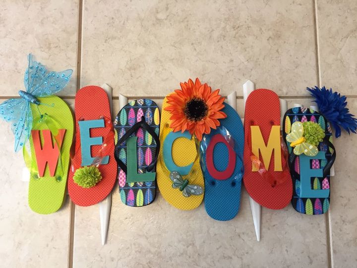 what s the best glue option for my flip flop welcome sign