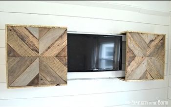  Capa de TV de madeira de palete recuperada faça você mesmo