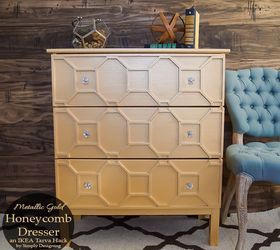 s 12 ideas to make a dresser oh so pretty, Do A Honeycomb Design On Your Wardrobe