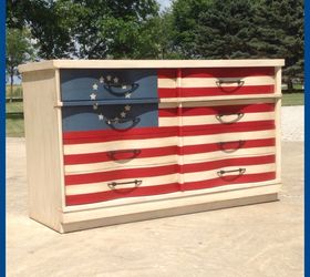 s 12 ideas to make a dresser oh so pretty, Be Patriotic And Paint The Flag
