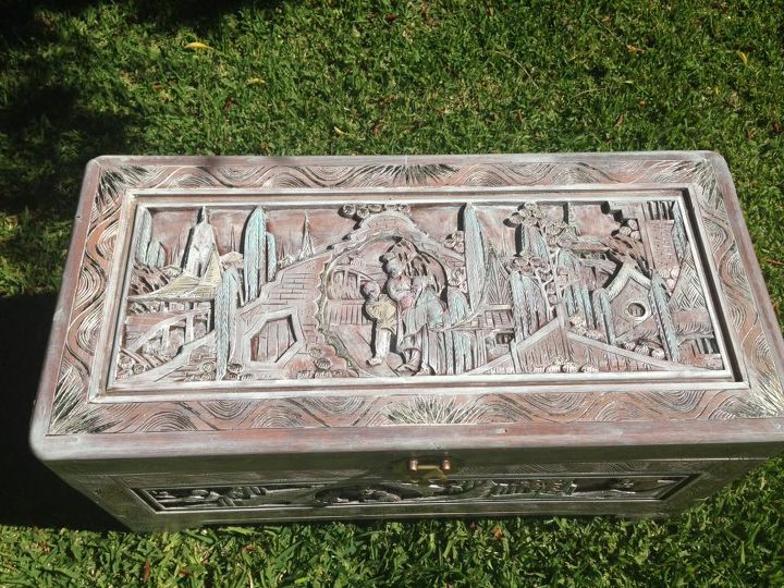 painted camphor chest