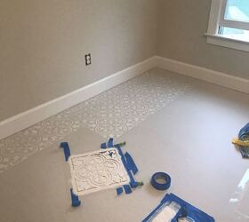 stenciling a subfloor is simply fabulous, Where to start stenciling