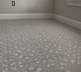 stenciling a subfloor is simply fabulous, Leave the edges for last