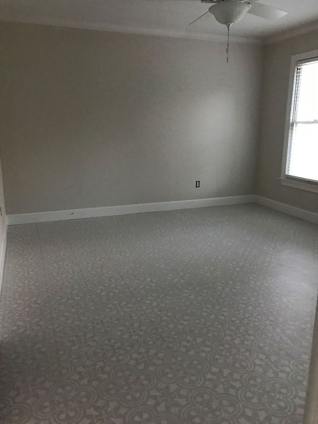 stenciling a subfloor is simply fabulous, Time to paint the sealer