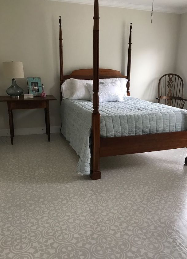 beautiful stenciled floor on a budget, Finished