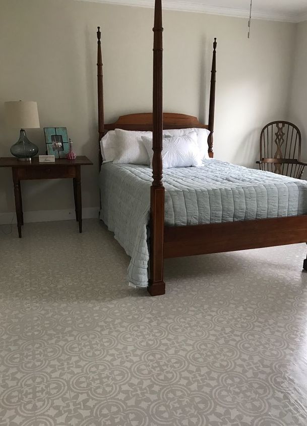 stenciling a subfloor is simply fabulous, Finished