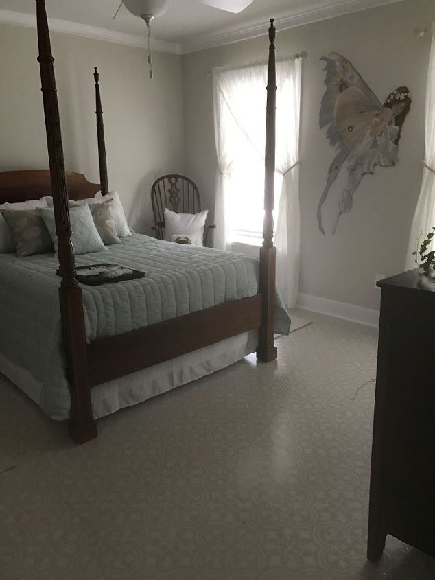 stenciling a subfloor is simply fabulous