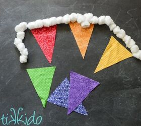 rainbow and cloud bunting