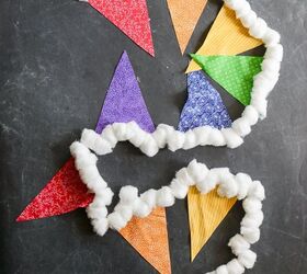 rainbow and cloud bunting