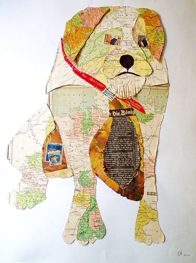 make some fabulous wall art with a diy map pet portrait