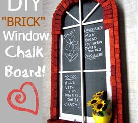 diy brick window chalkboard
