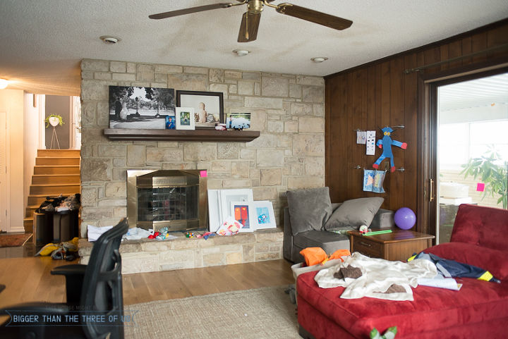 eclectic playroom office before and after