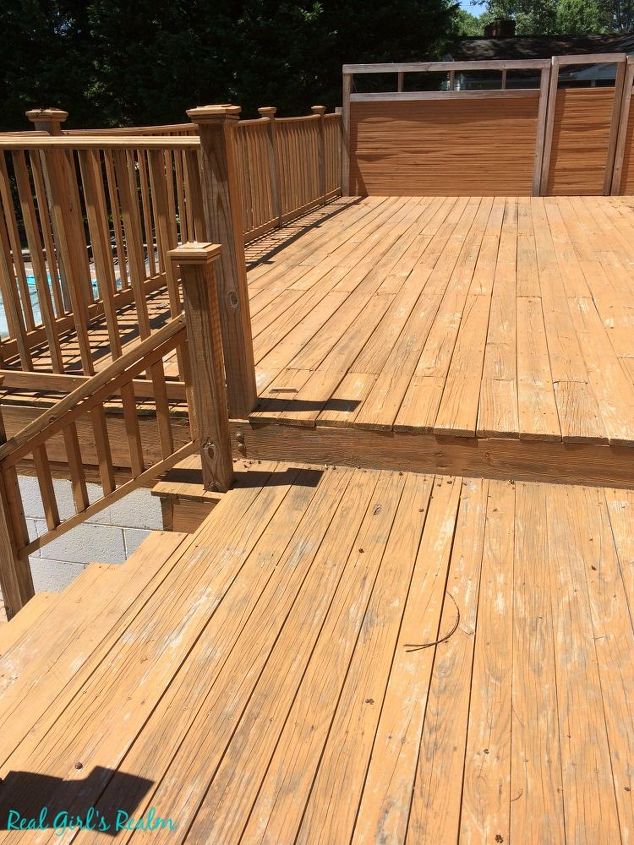 cleaning and staining a wood deck