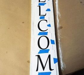 you don t need a stencil to make a cute welcome sign