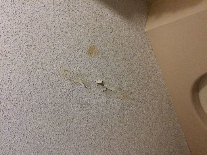 q how do you fix popcorn ceiling that has a stain on it yourself