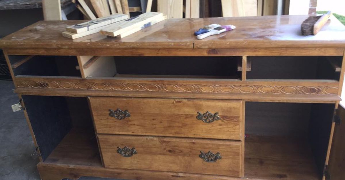 Repurposed Old Dresser Into Beautiful Console Buffet Hometalk