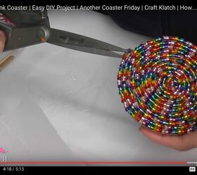 glam bead drink coaster easy diy project