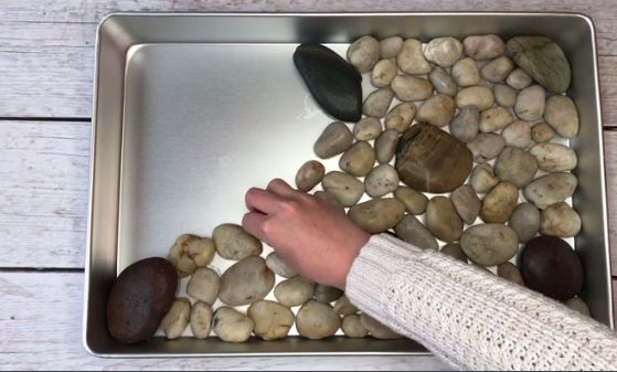river rock boot tray