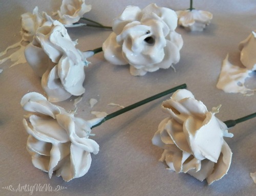 plaster of paris flowers
