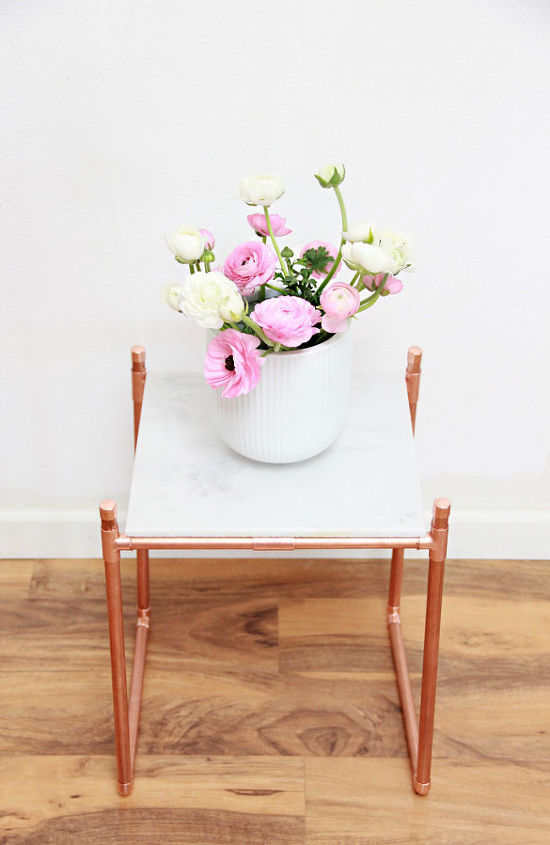 s gardeners copy these 20 stunning ways to display your plants, Bend Copper Pipe Into a Shining Plant Stand