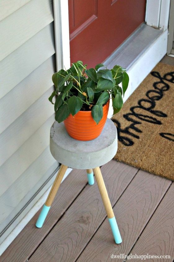 s gardeners copy these 20 stunning ways to display your plants, Craft An Affordable Concrete Stand